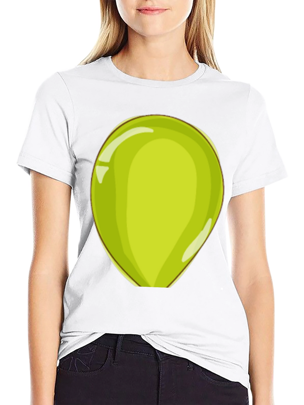 Fun Cartoon Green Egg Mens T-Shirt