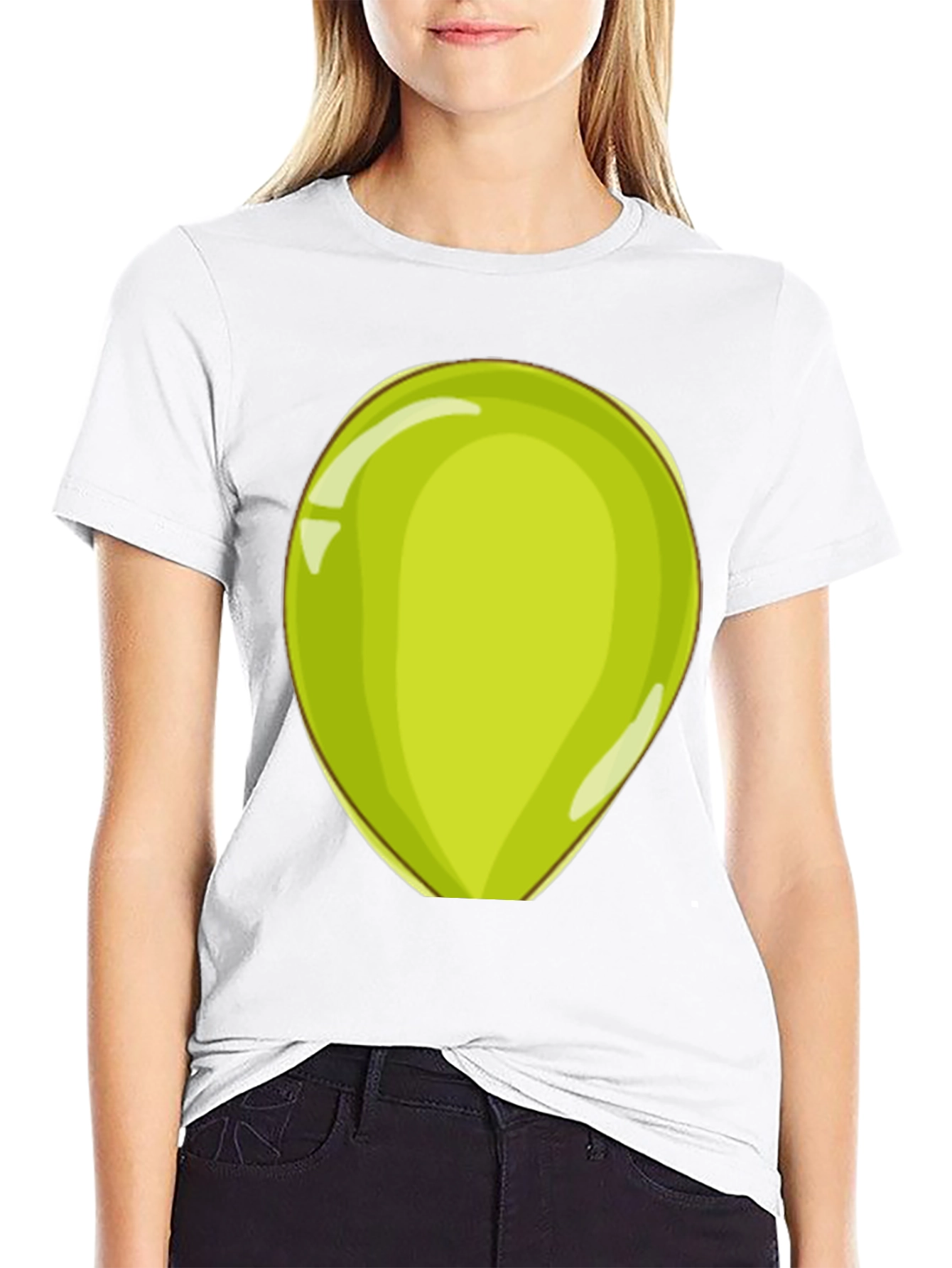 Fun Cartoon Green Egg Mens T-Shirt