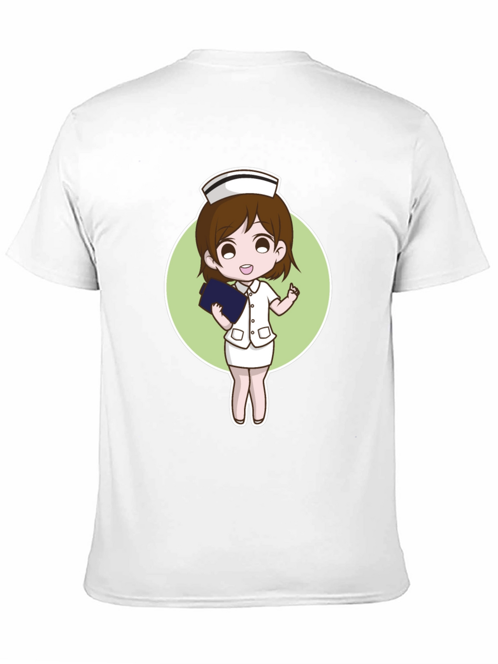 Cartoon Nurse Graphic Tee - Black