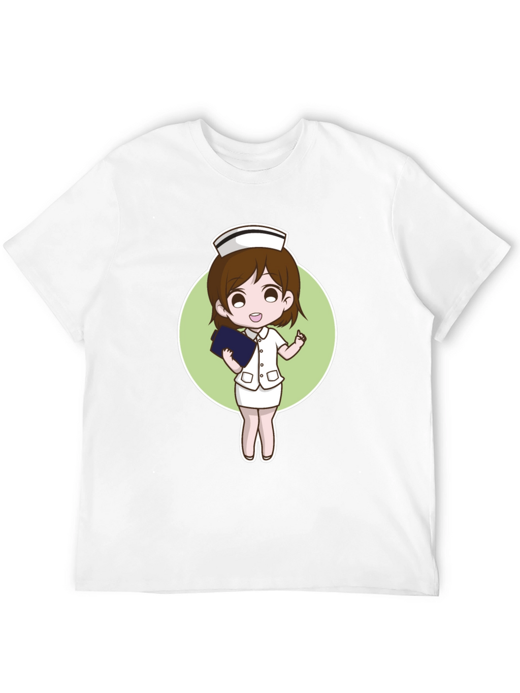 Cartoon Nurse Graphic Tee - Black