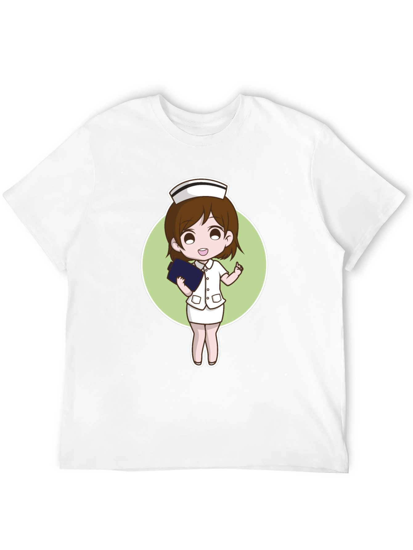Cartoon Nurse Graphic Tee - Black