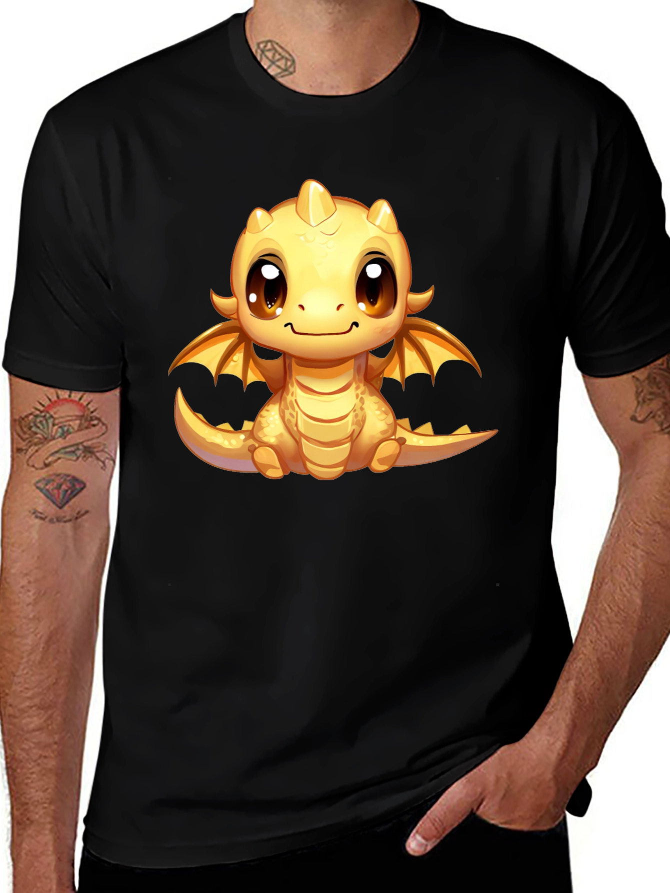 Cute Dragon Graphic T-Shirt - Fun Fantasy Apparel