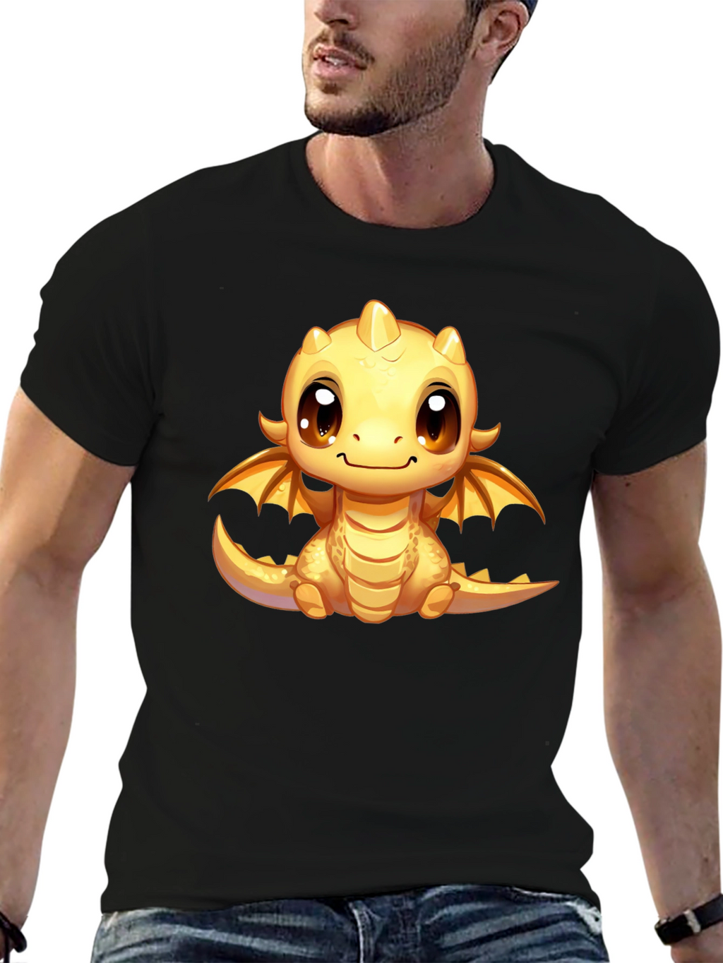Cute Dragon Graphic T-Shirt - Fun Fantasy Apparel
