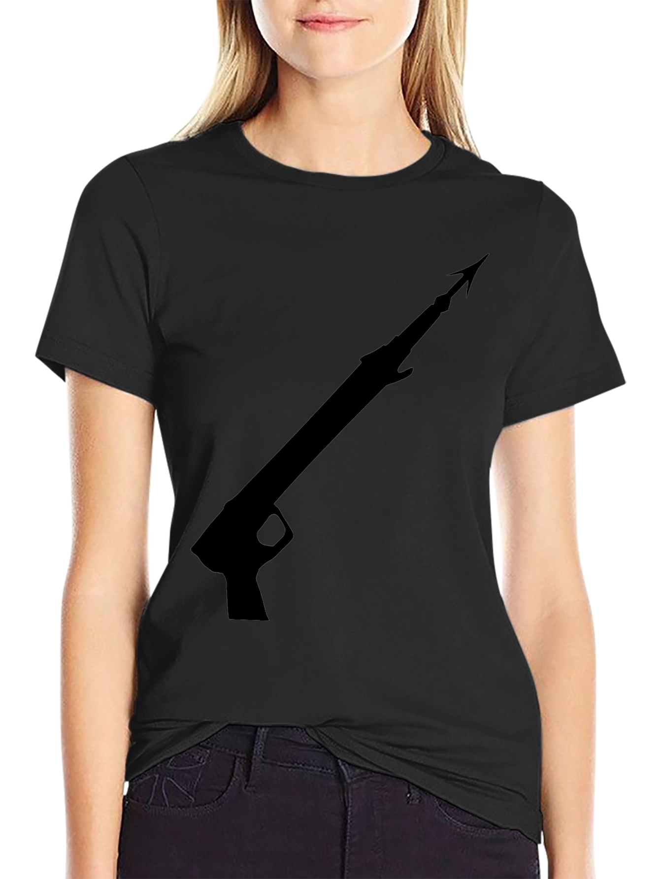 Speargun Graphic Tee - Black Cotton T-Shirt