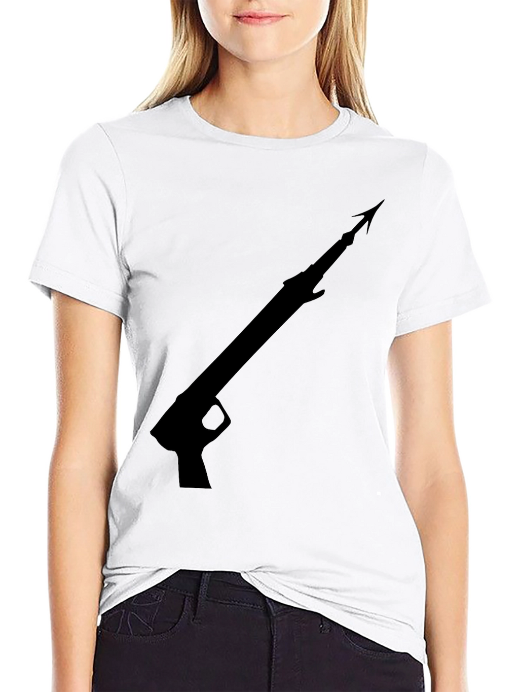 Speargun Graphic Tee - Black Cotton T-Shirt