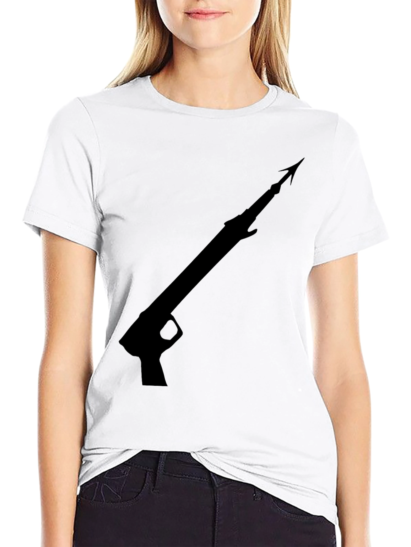 Speargun Graphic Tee - Black Cotton T-Shirt