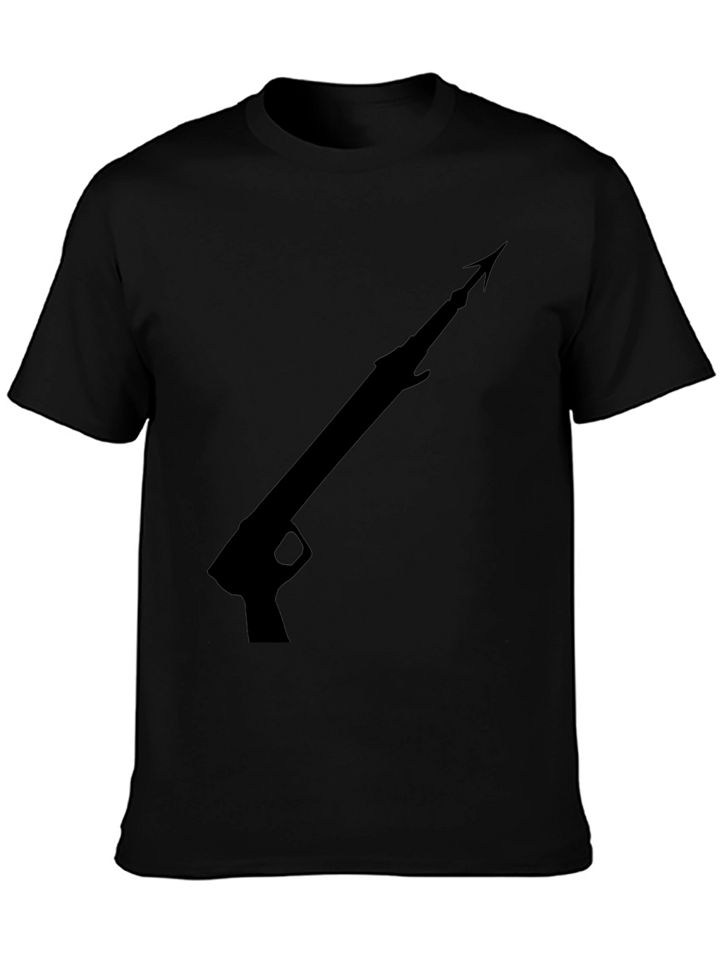 Speargun Graphic Tee - Black Cotton T-Shirt