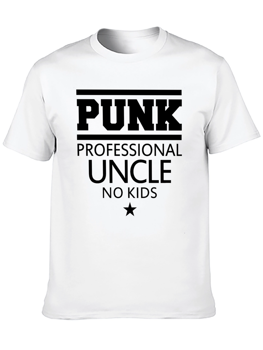 Punk Professional Uncle No Kids Black T-Shirt