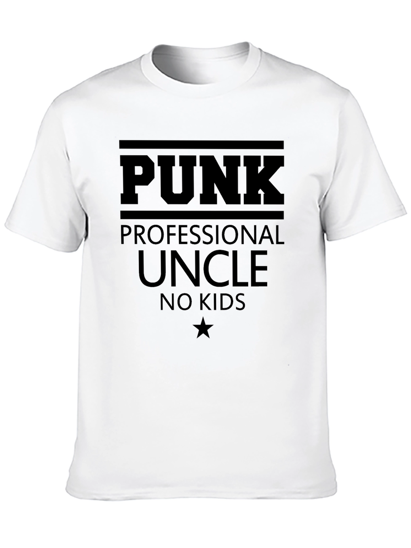 Punk Professional Uncle No Kids Black T-Shirt