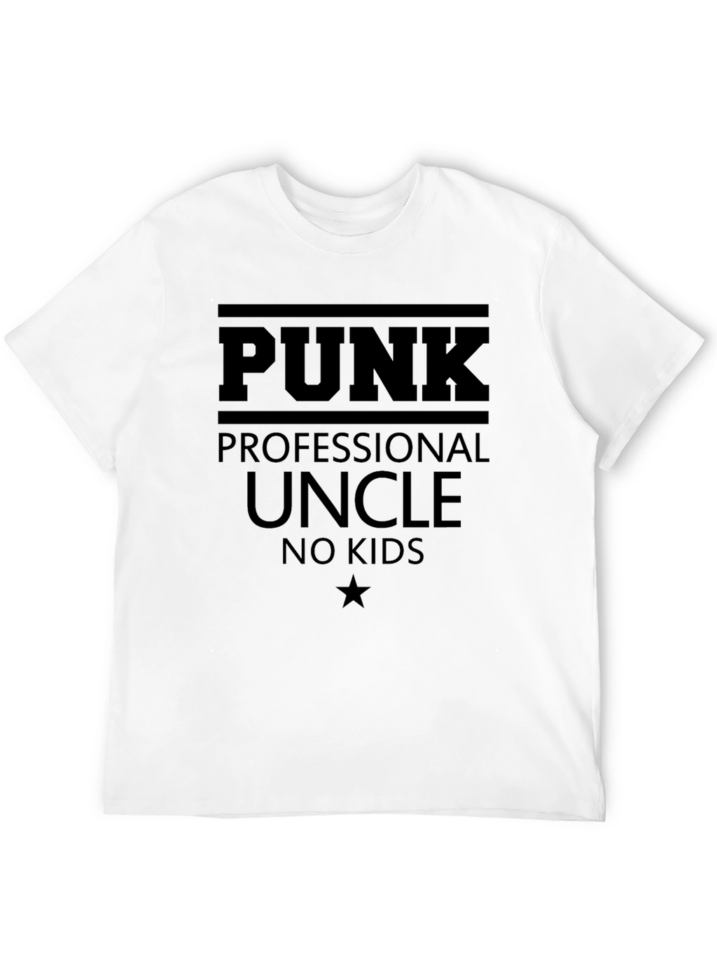 Punk Professional Uncle No Kids Black T-Shirt