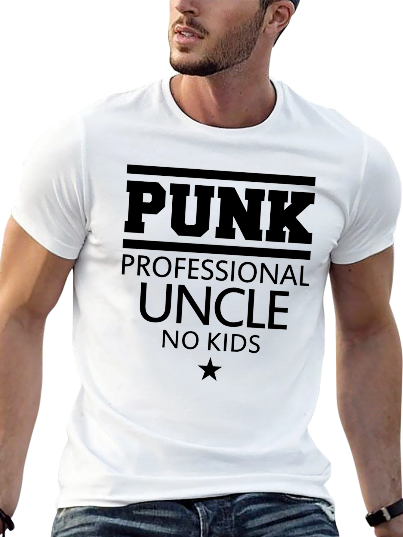 Punk Professional Uncle No Kids Black T-Shirt