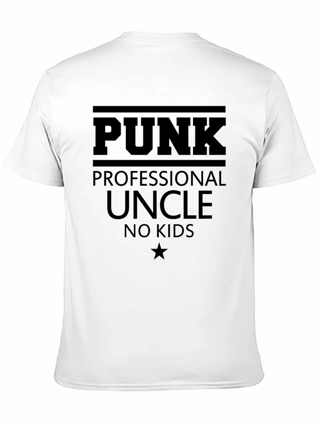 Punk Professional Uncle No Kids Black T-Shirt