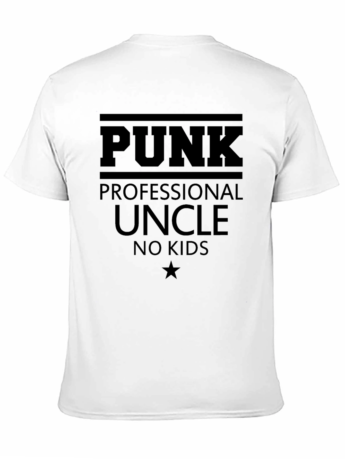 Punk Professional Uncle No Kids Black T-Shirt