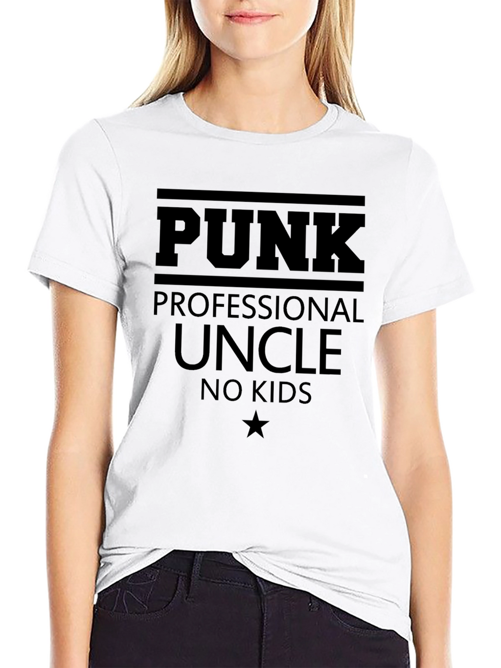 Punk Professional Uncle No Kids Black T-Shirt