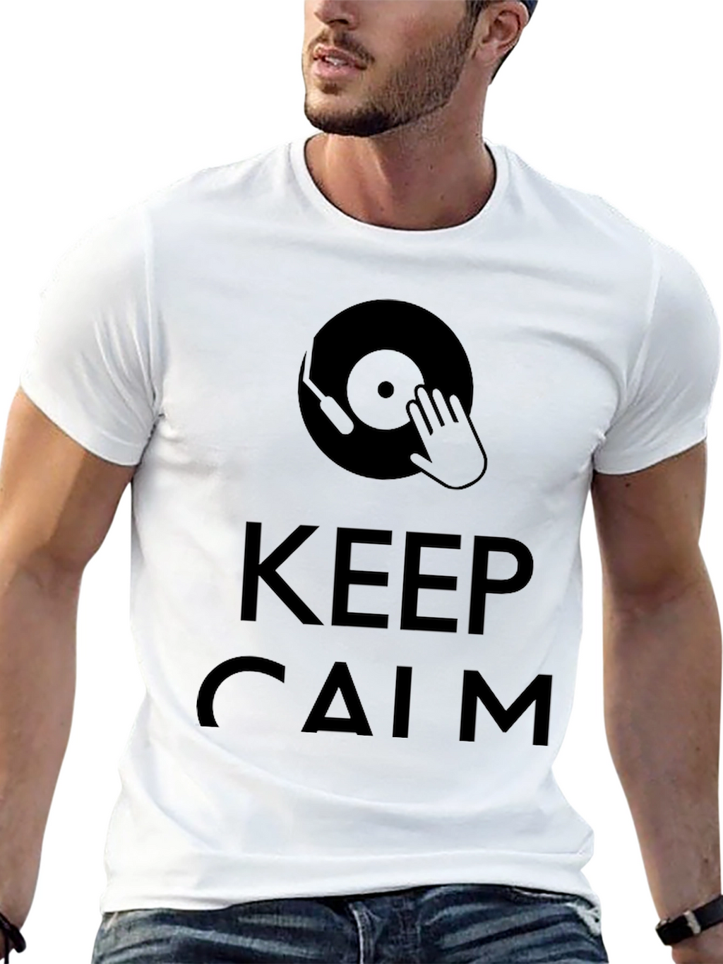 Keep Calm DJ Black T-Shirt
