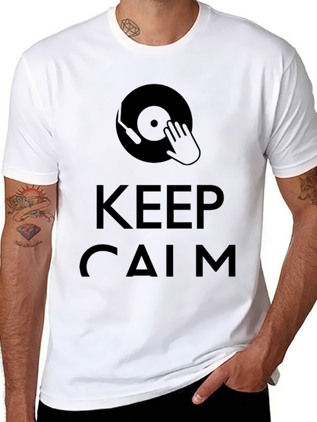 Keep Calm DJ Black T-Shirt