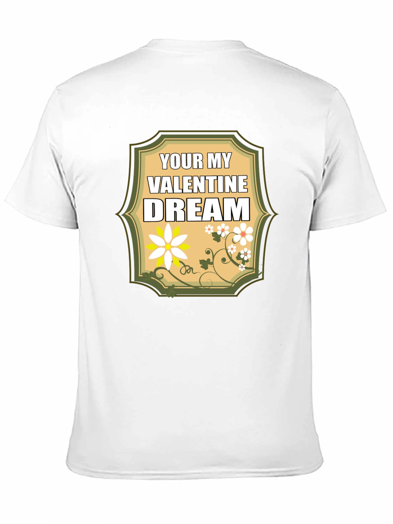 Valentine Dream T-Shirt: Floral Heartfelt Design