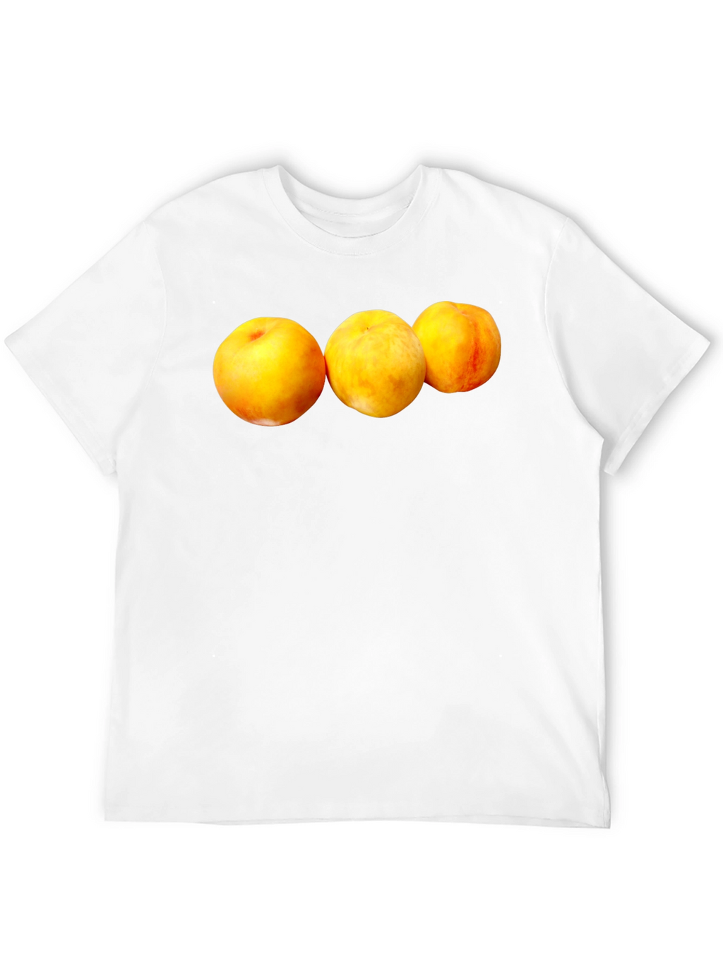 Peach Trio Graphic Black T-Shirt