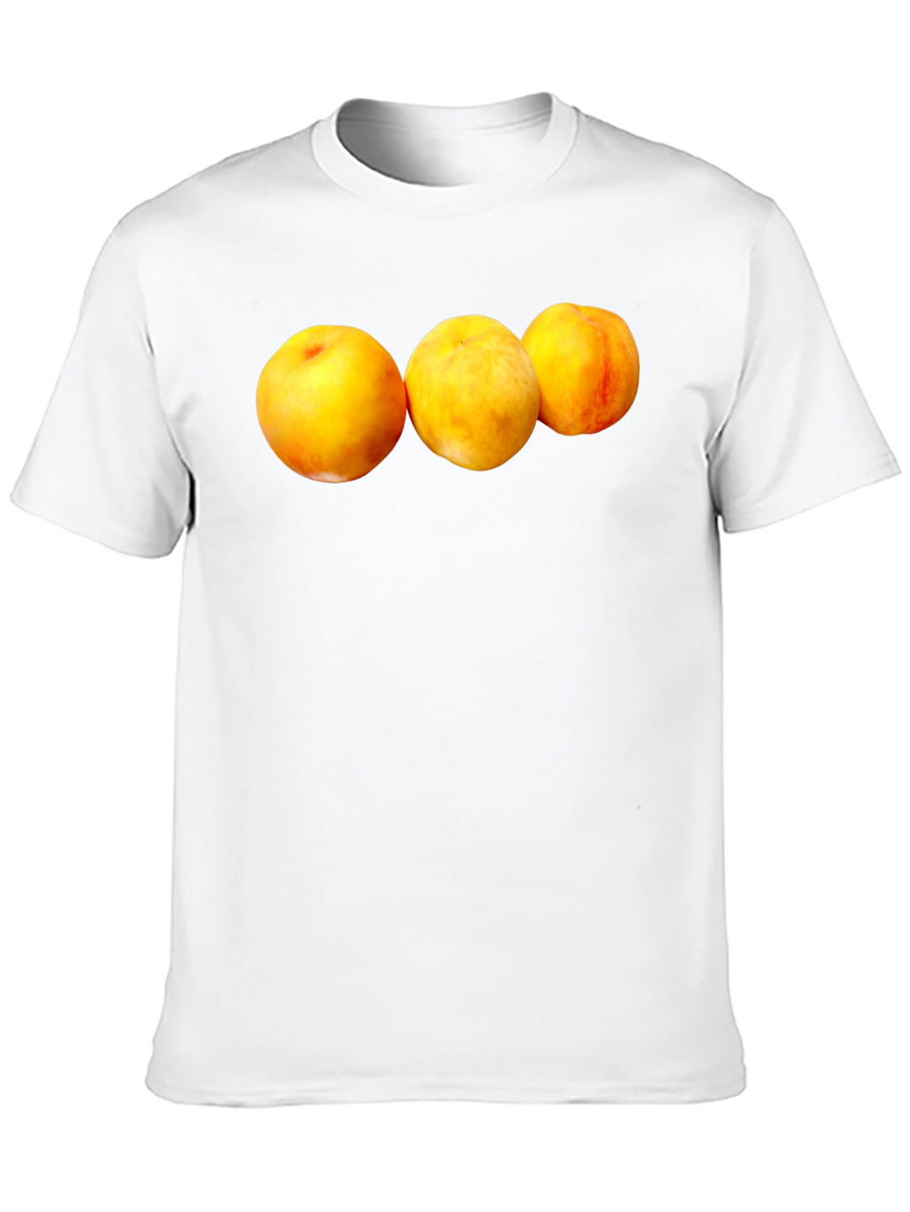 Peach Trio Graphic Black T-Shirt