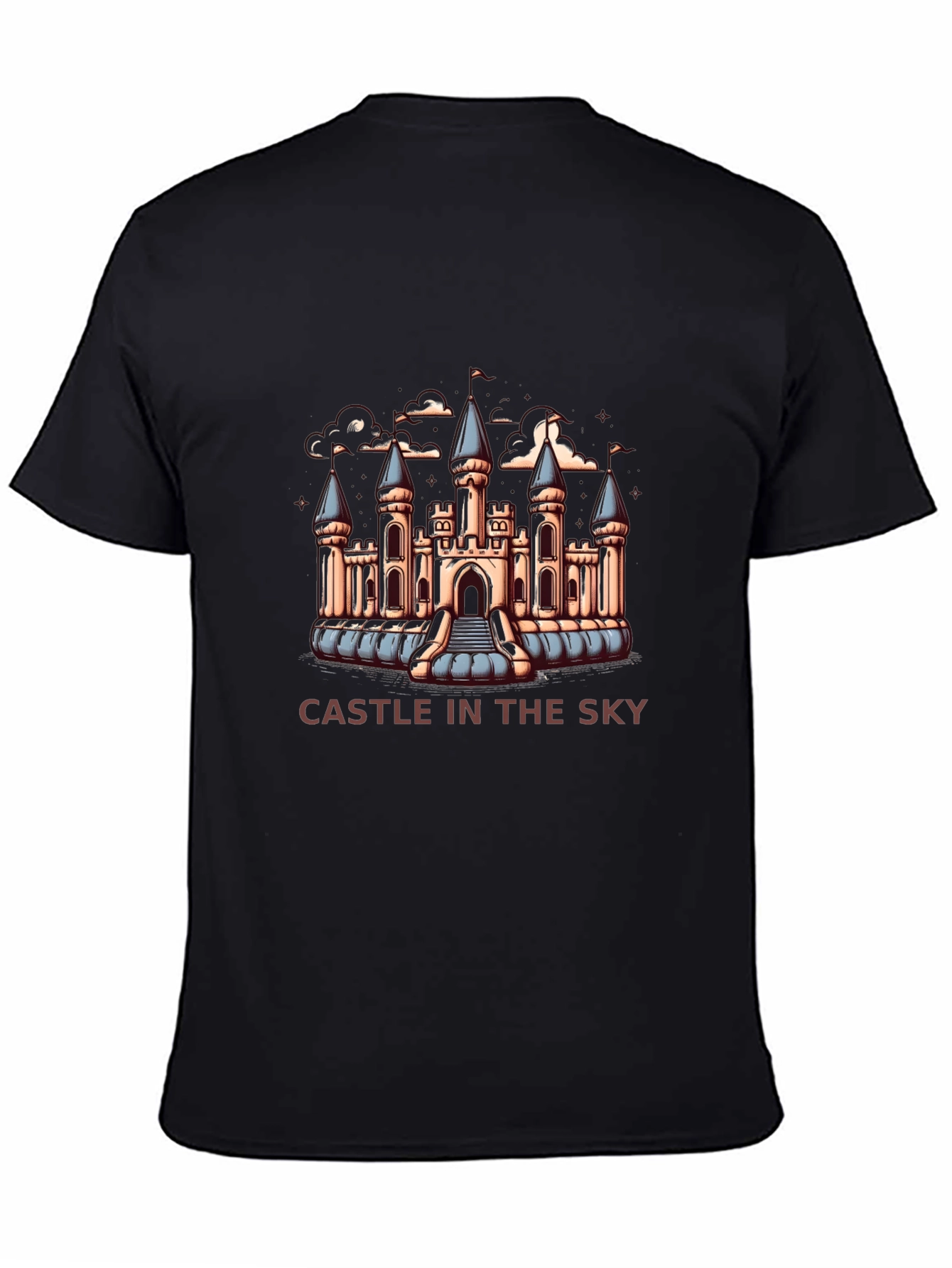 Castle in the Sky Graphic Tee - Mens Black T-Shirt