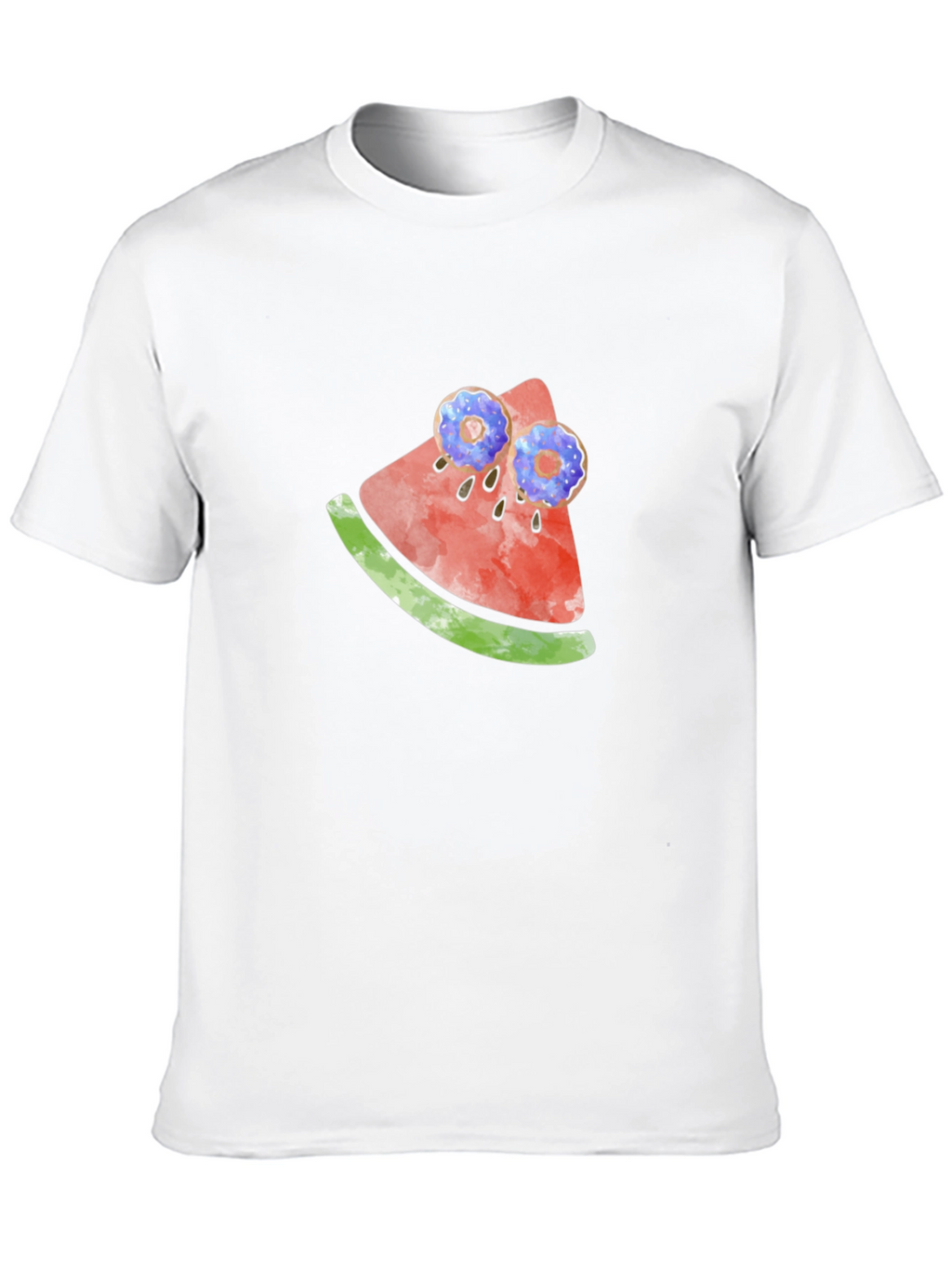 Novelty Watermelon & Donut T-Shirt