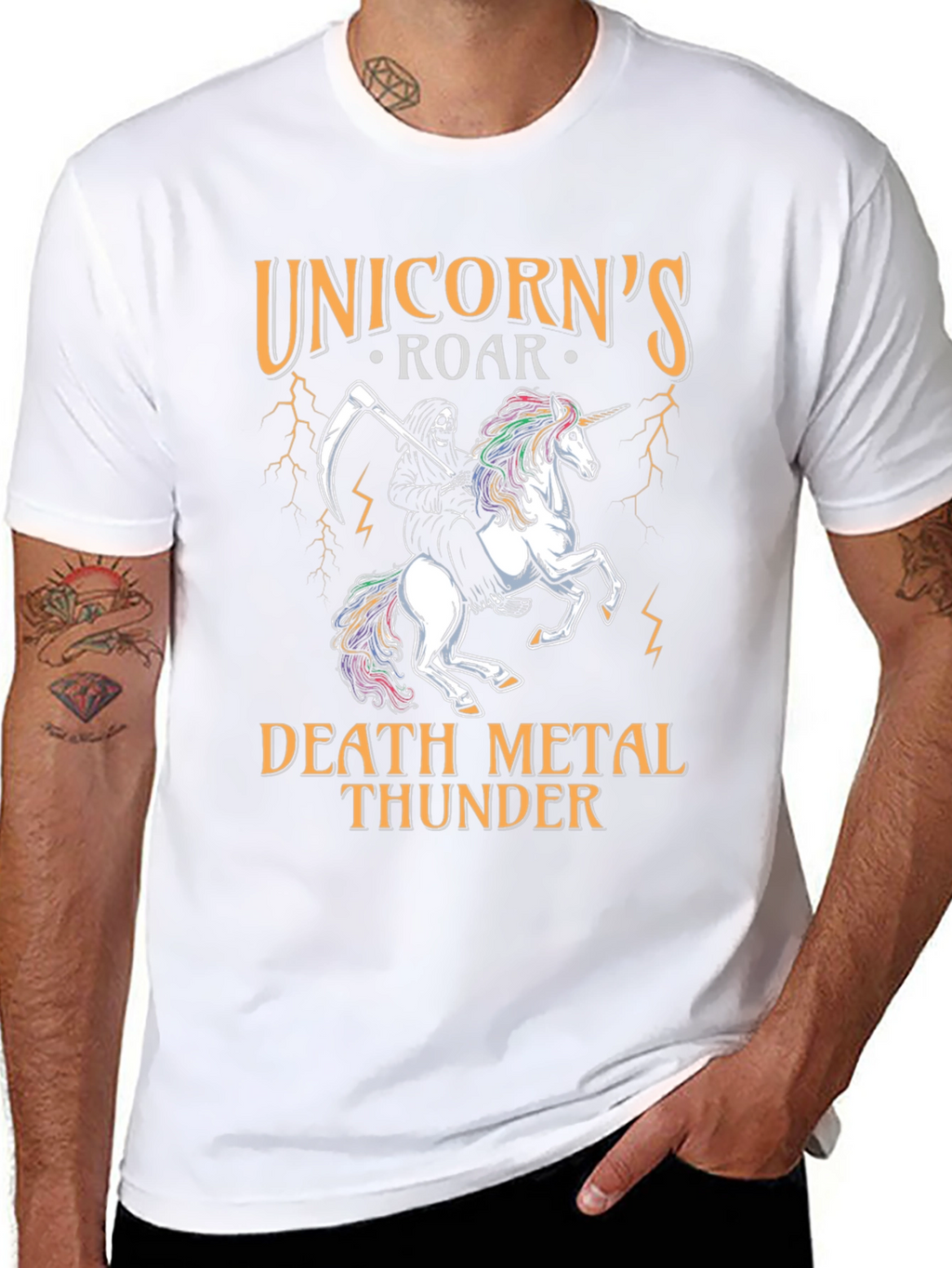 Unicorns Roar Death Metal Thunder T-Shirt
