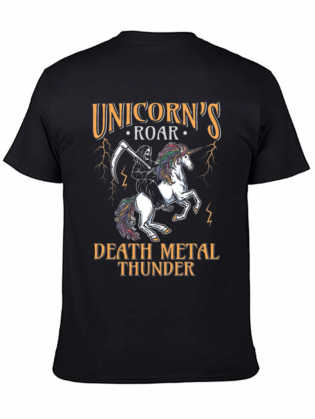 Unicorns Roar Death Metal Thunder T-Shirt