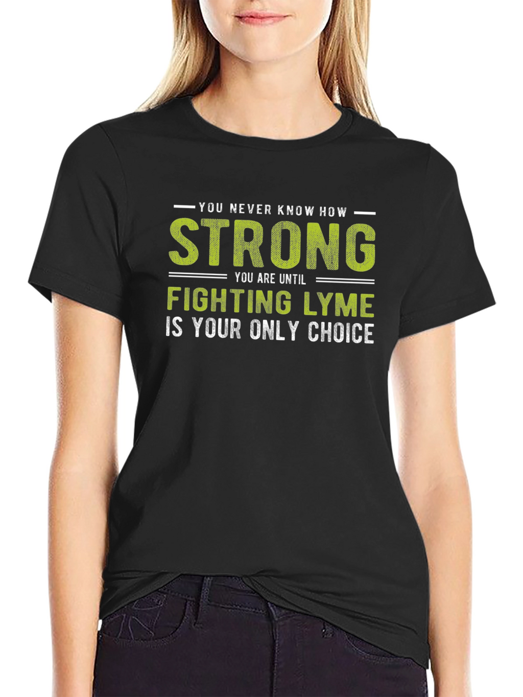 Lyme Disease Awareness T-Shirt - Strong Fighter Tee