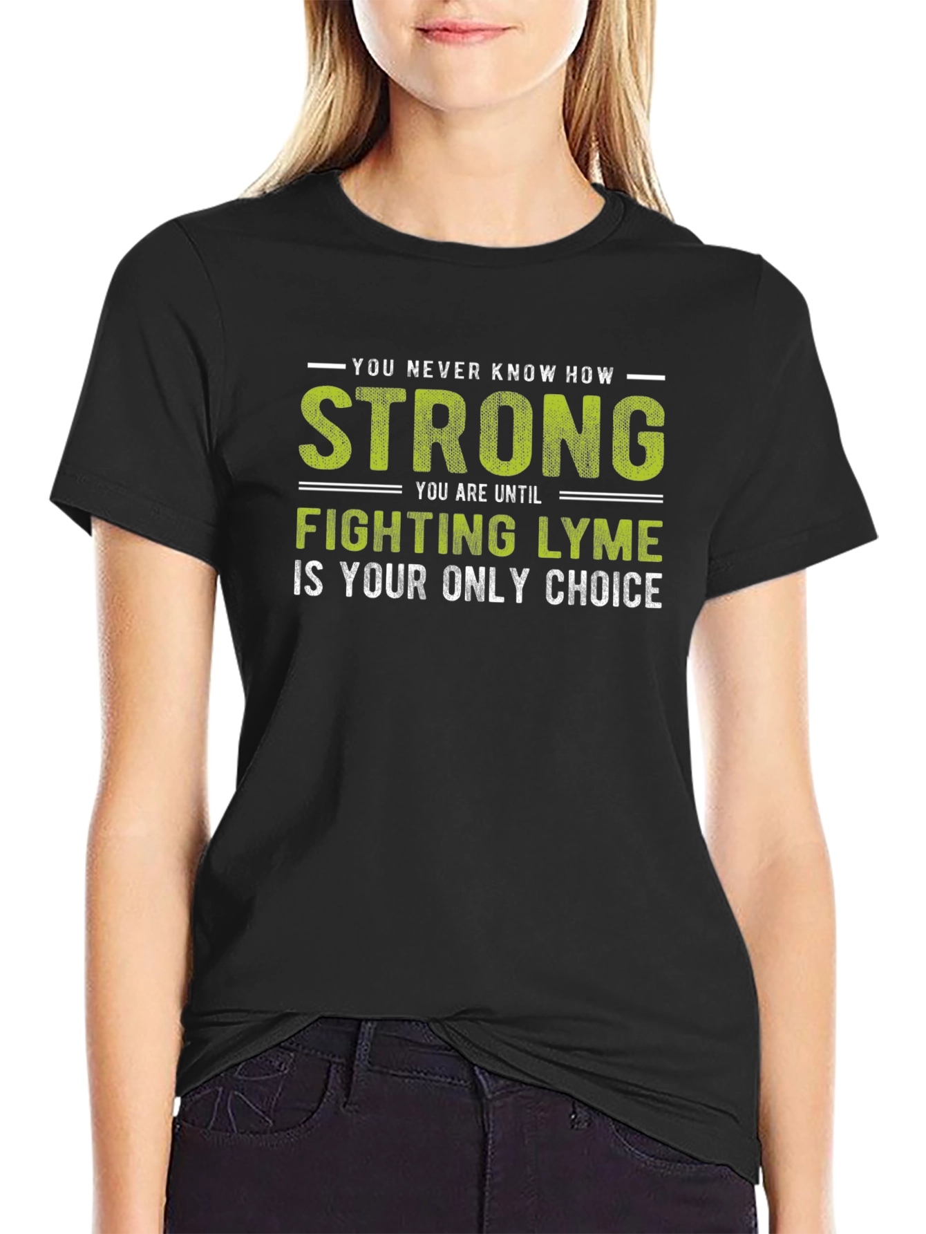 Lyme Disease Awareness T-Shirt - Strong Fighter Tee