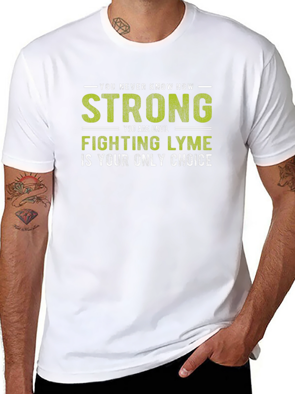 Lyme Disease Awareness T-Shirt - Strong Fighter Tee