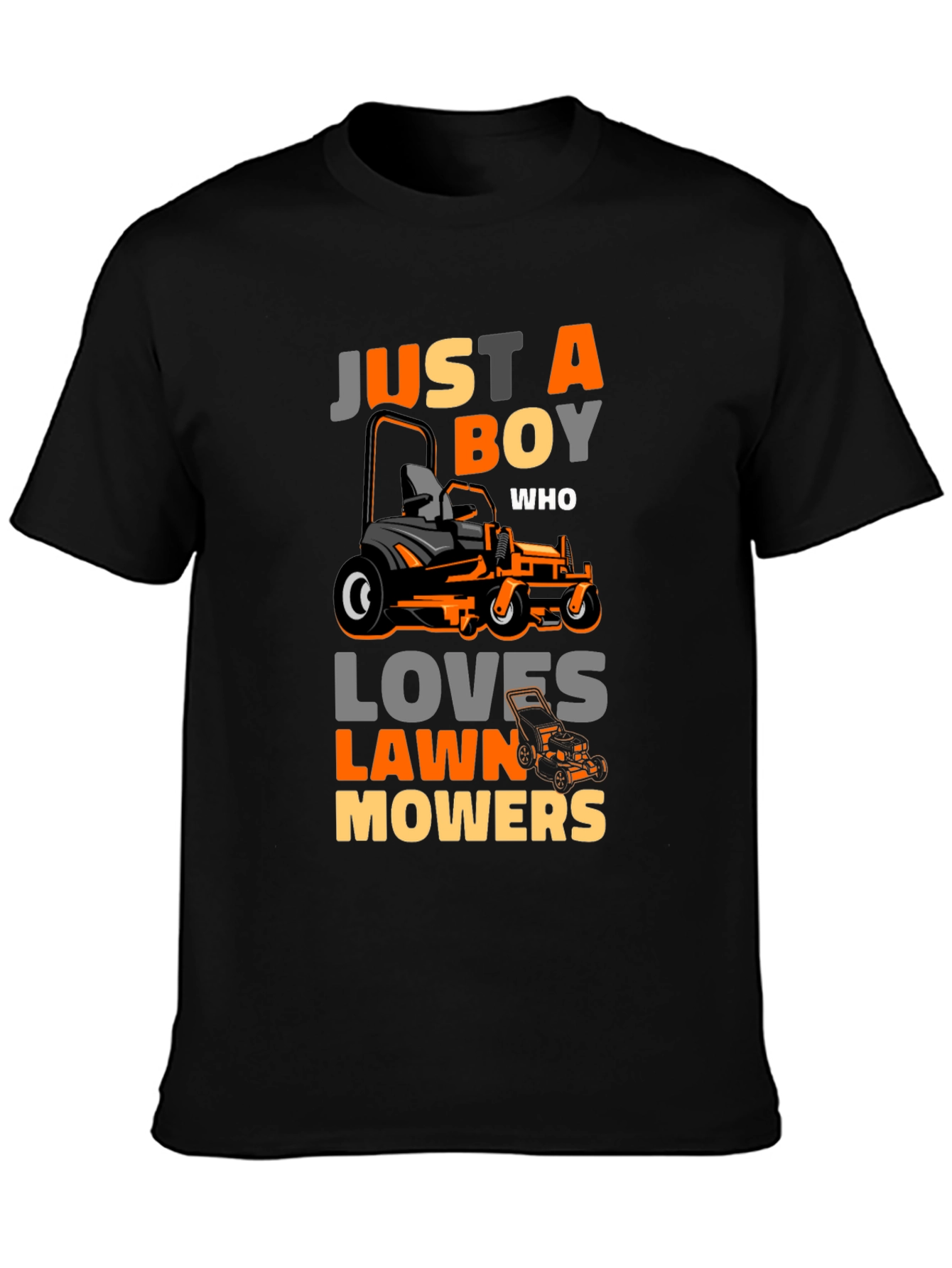 Just A Boy Who Loves Lawn Mowers Graphic Tee