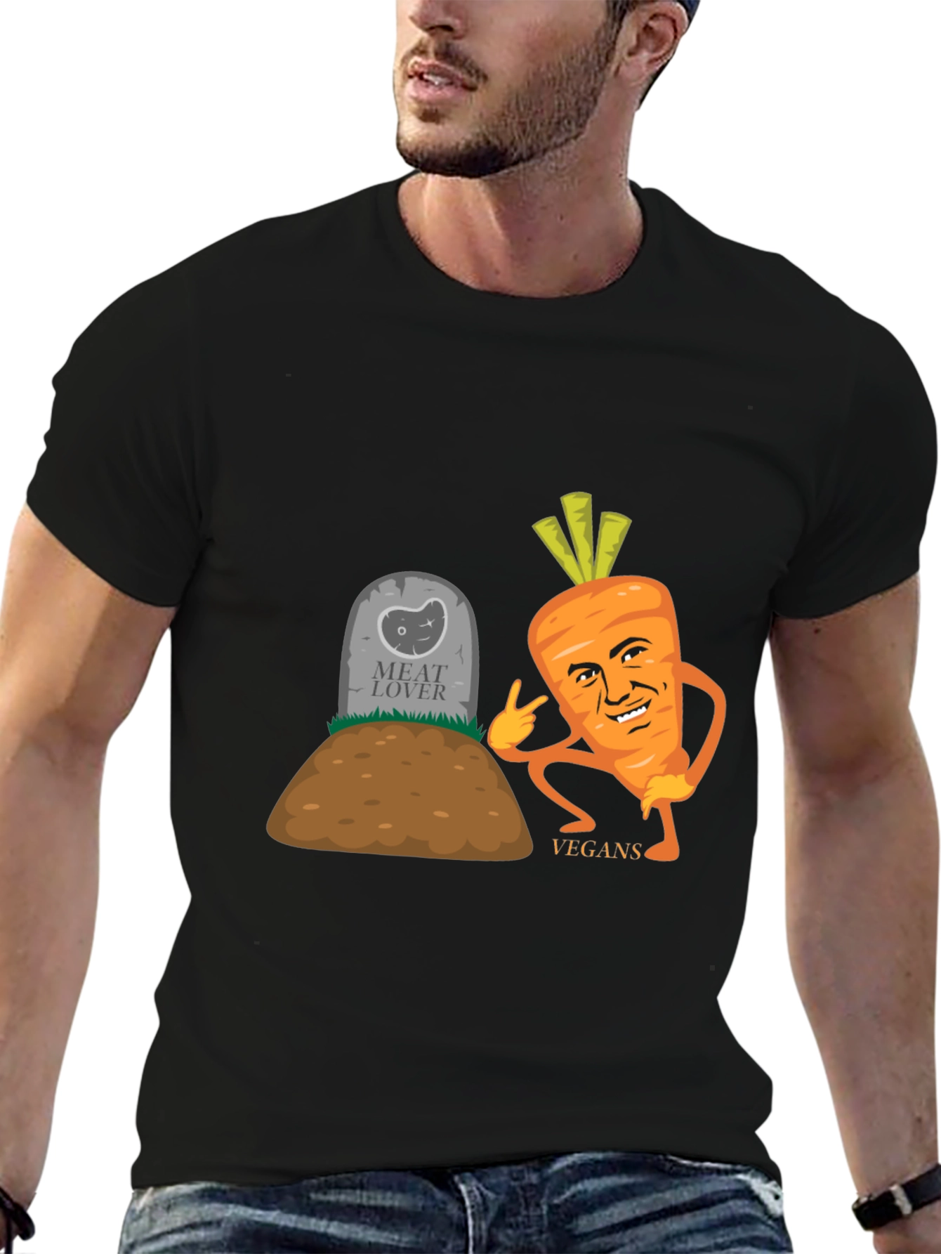 Vegan Humor T-Shirt - Meat Lovers Grave