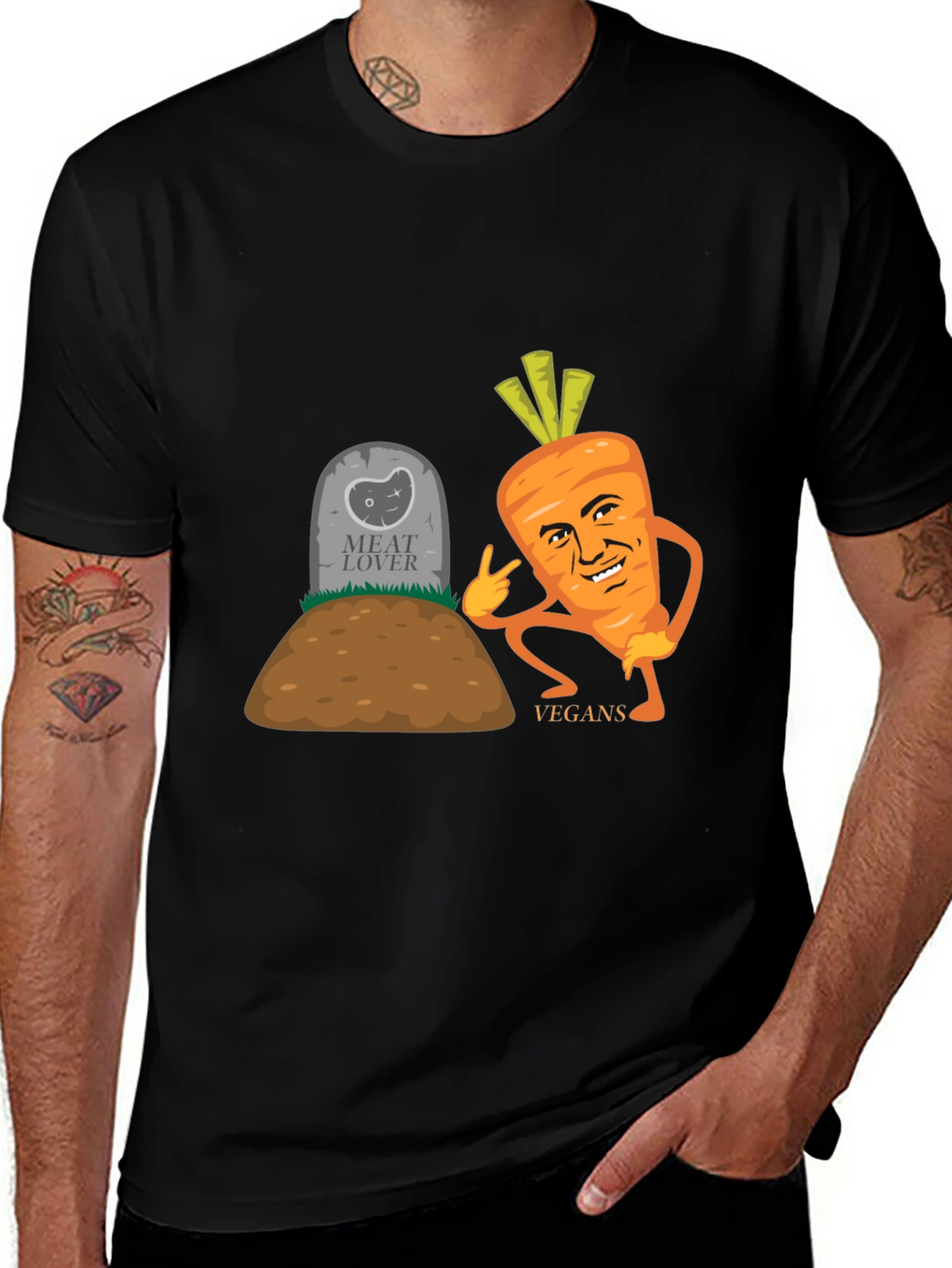 Vegan Humor T-Shirt - Meat Lovers Grave