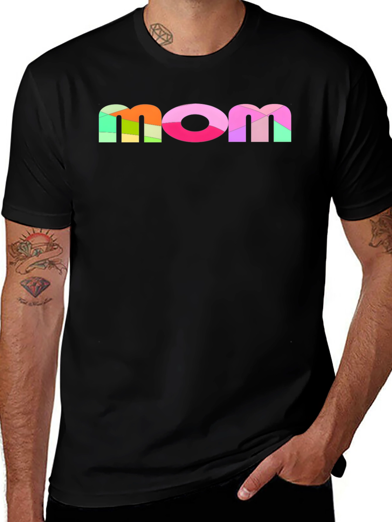 Retro Mom Graphic Tee - Colorful Statement Shirt