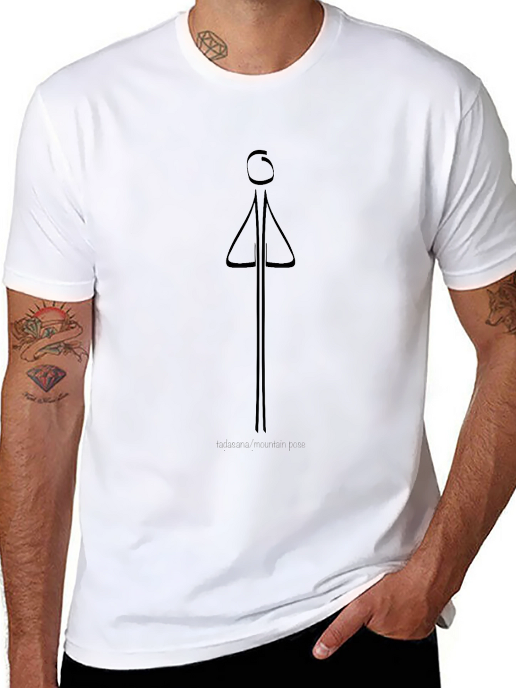Tadasana Mountain Pose Graphic Tee - Unisex Yoga Shirt