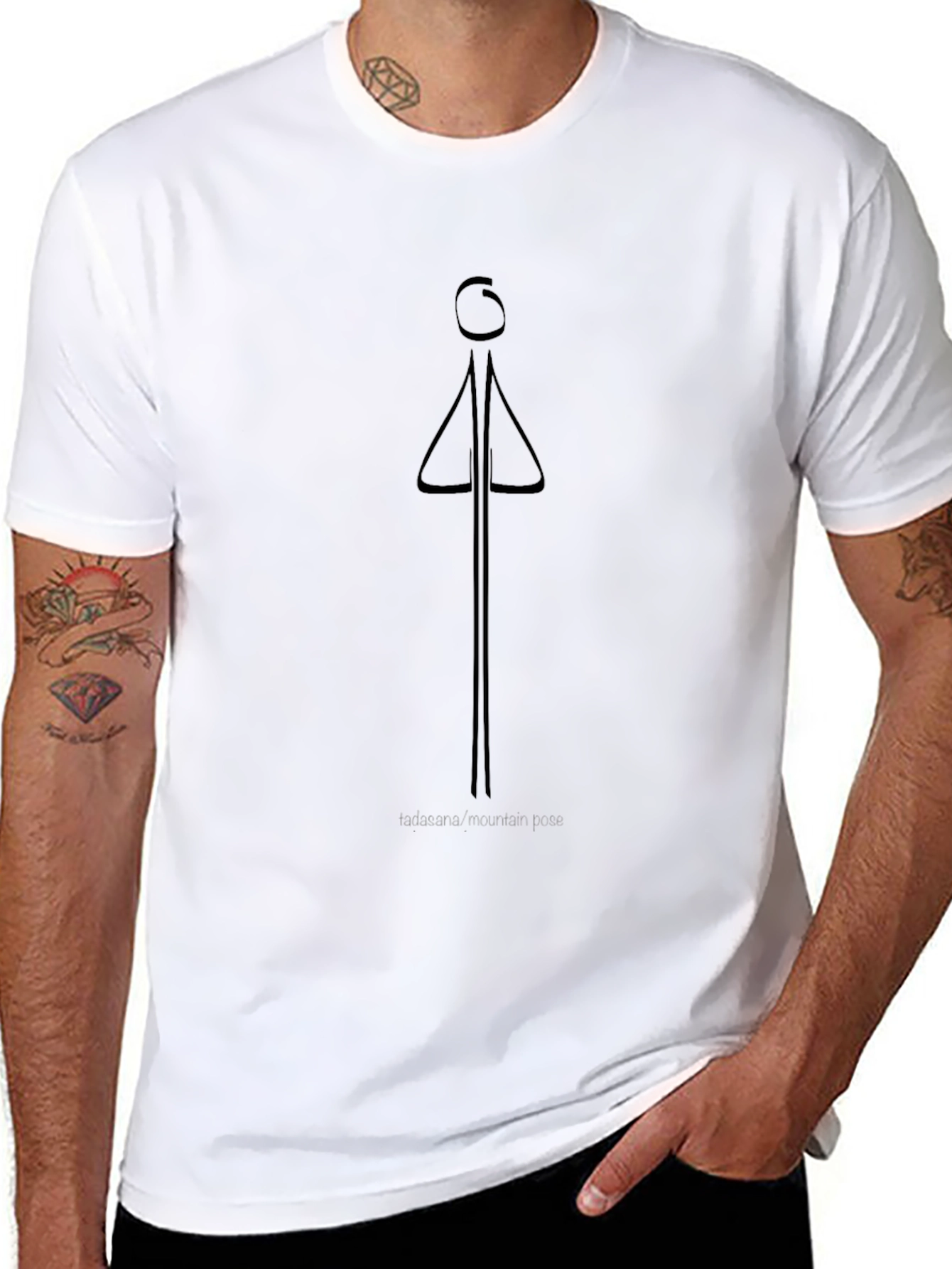 Tadasana Mountain Pose Graphic Tee - Unisex Yoga Shirt