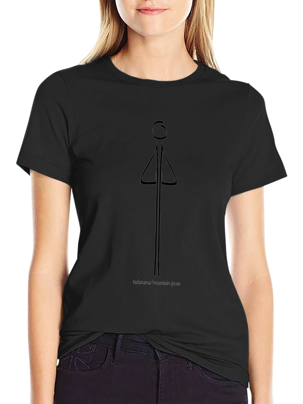 Tadasana Mountain Pose Graphic Tee - Unisex Yoga Shirt