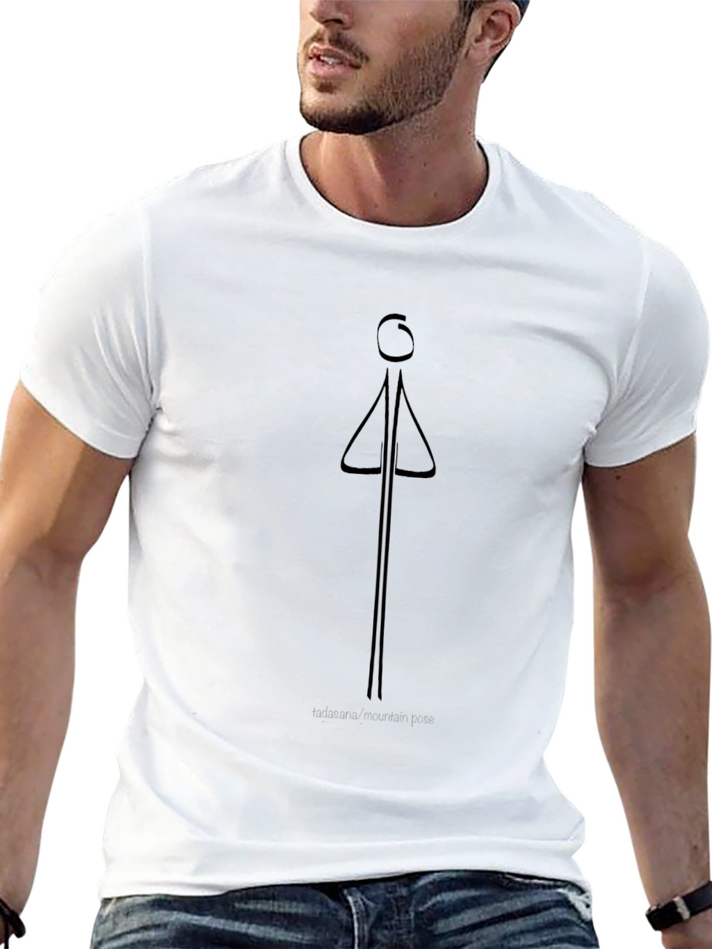 Tadasana Mountain Pose Graphic Tee - Unisex Yoga Shirt