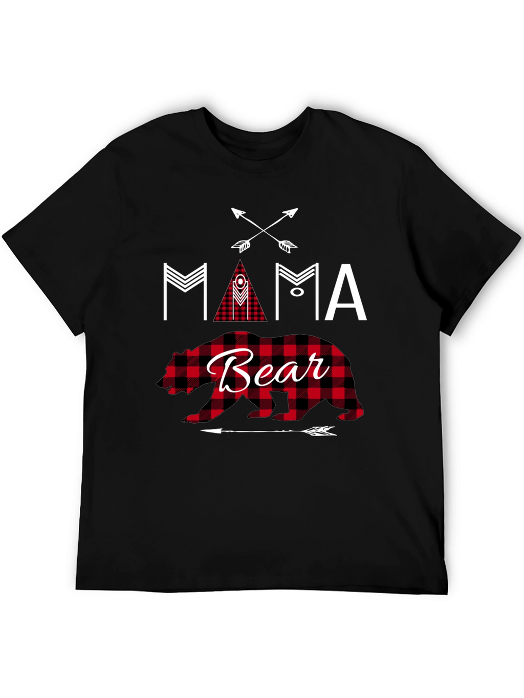 Mama Bear Graphic Tee - Black Cotton Shirt