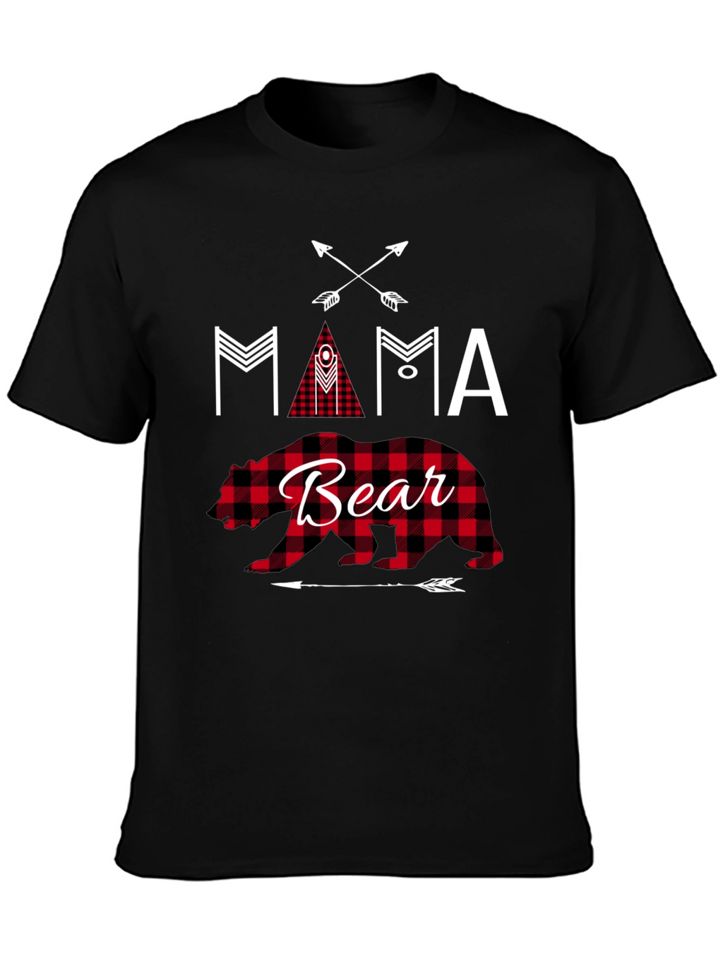 Mama Bear Graphic Tee - Black Cotton Shirt