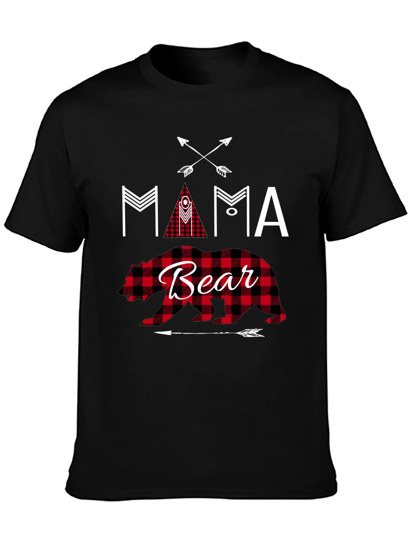 Mama Bear Graphic Tee - Black Cotton Shirt