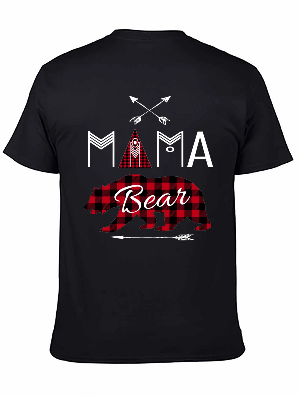 Mama Bear Graphic Tee - Black Cotton Shirt