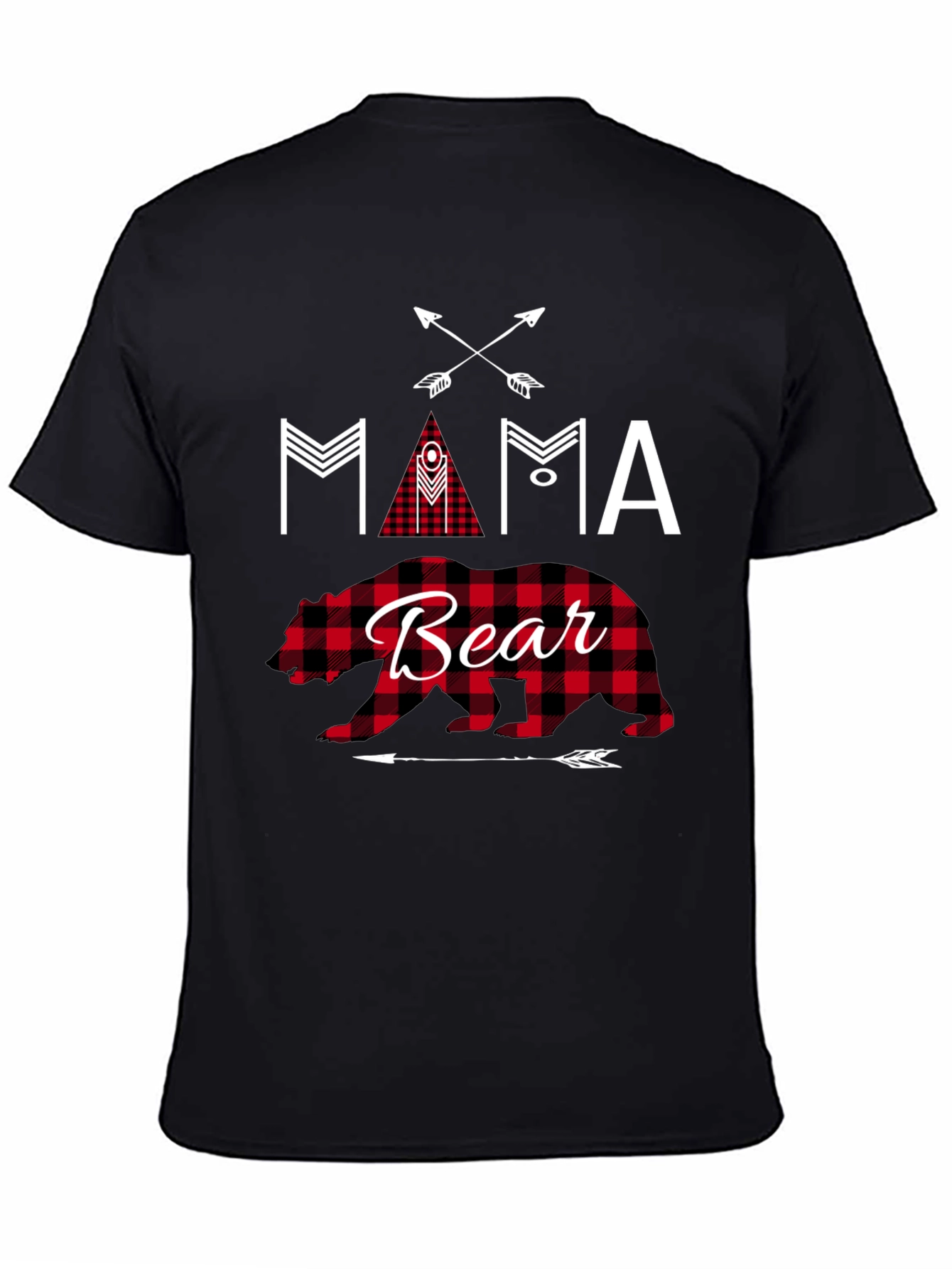 Mama Bear Graphic Tee - Black Cotton Shirt