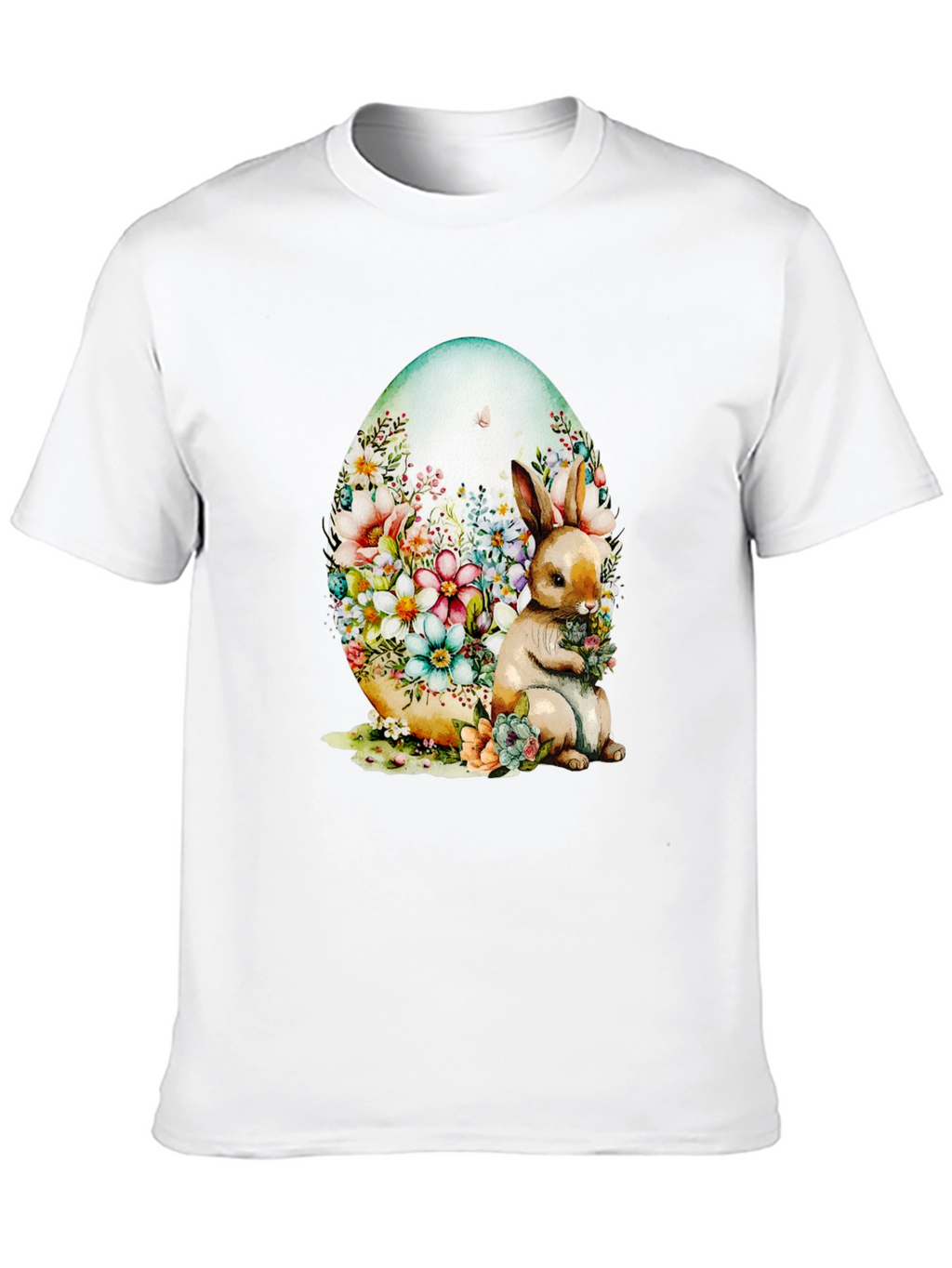 Floral Bunny Easter Egg T-Shirt