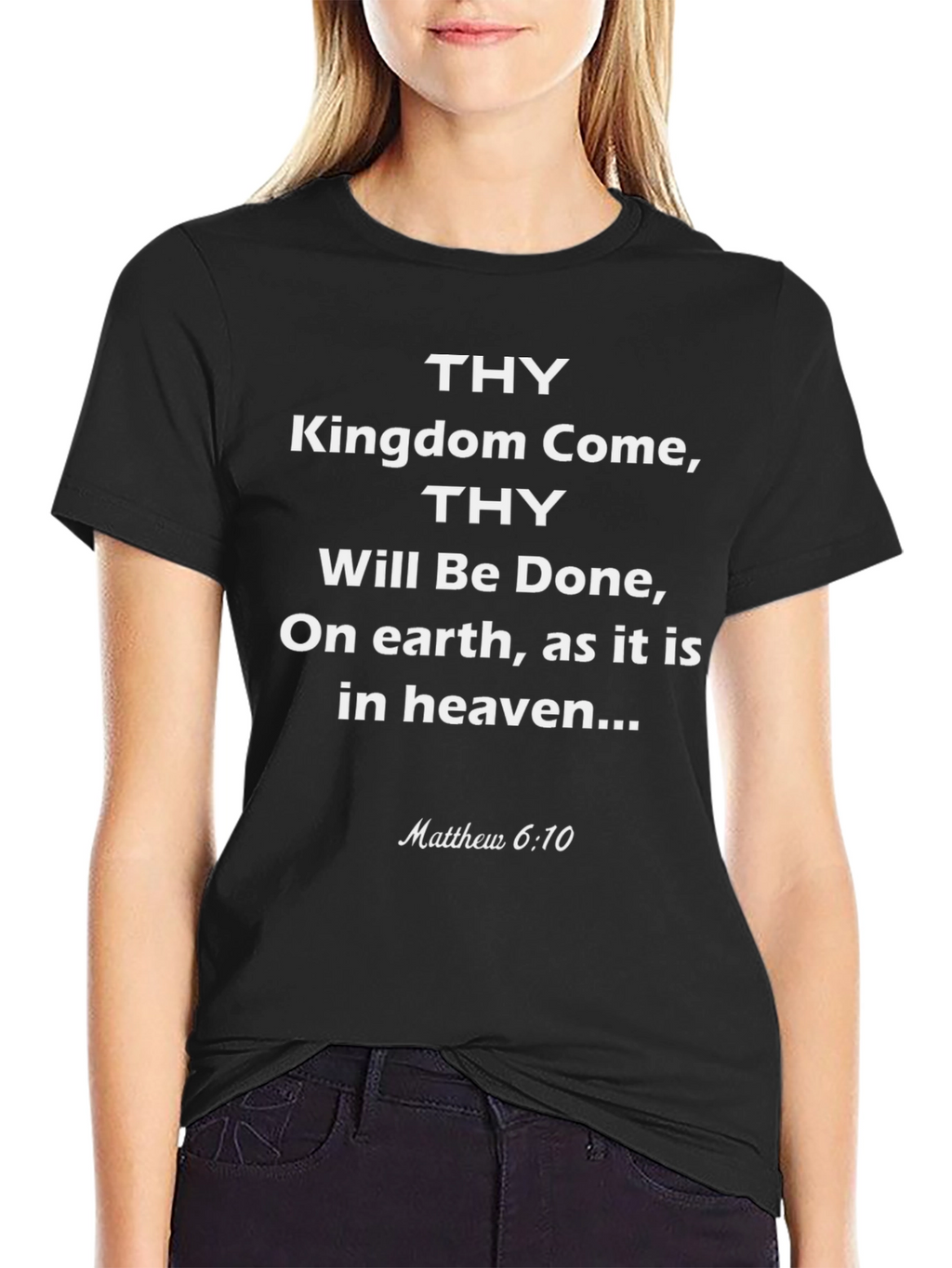 Thy Kingdom Come Black Graphic T-Shirt