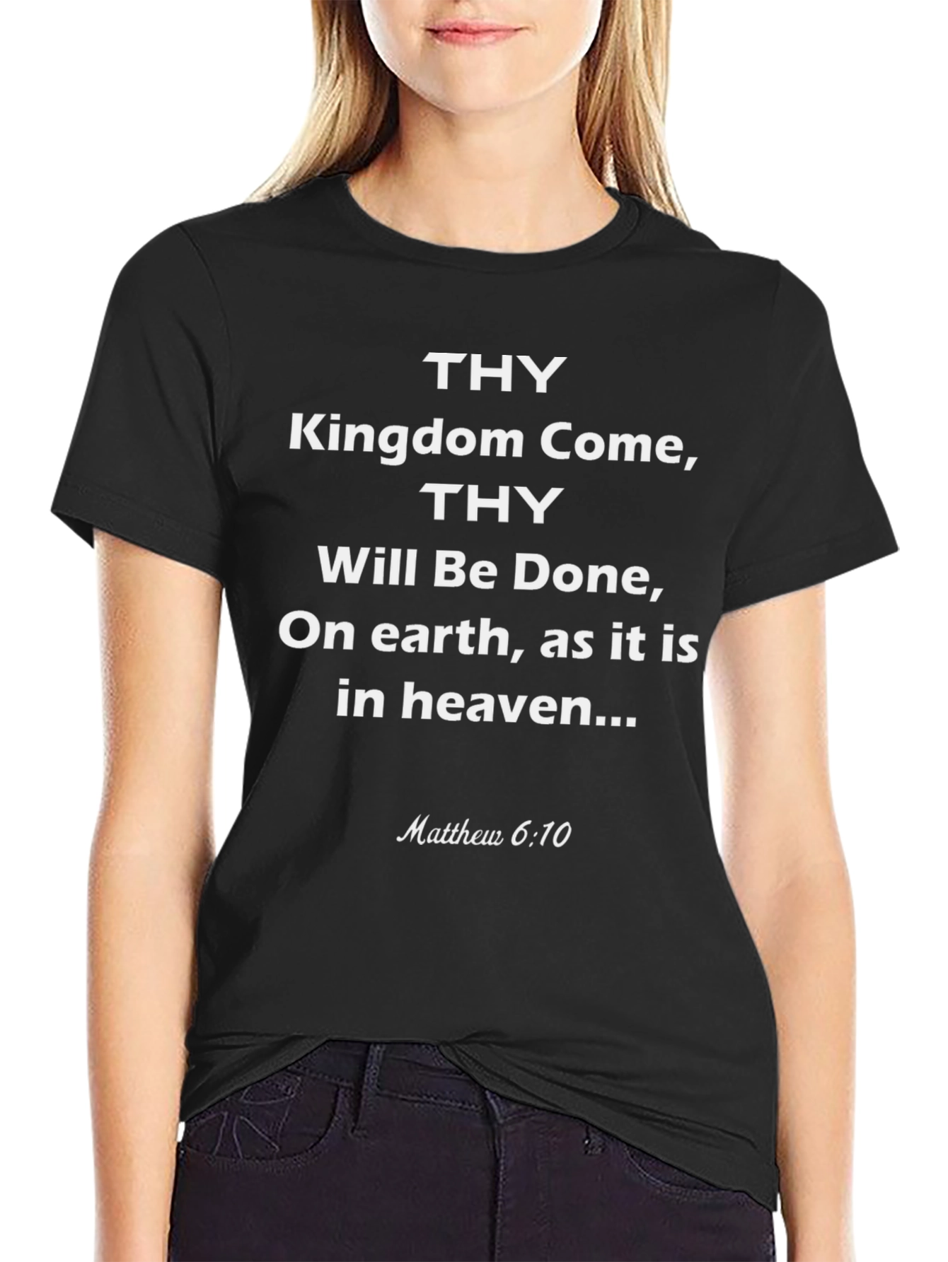 Thy Kingdom Come Black Graphic T-Shirt