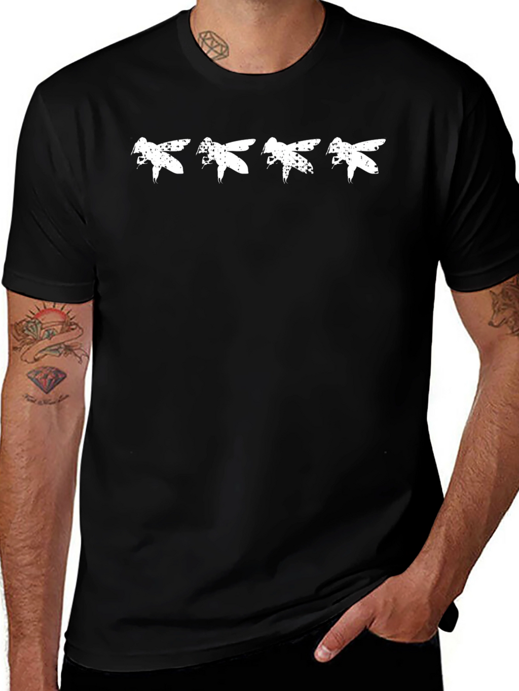 Mens Graphic Tee - Dragonfly Print