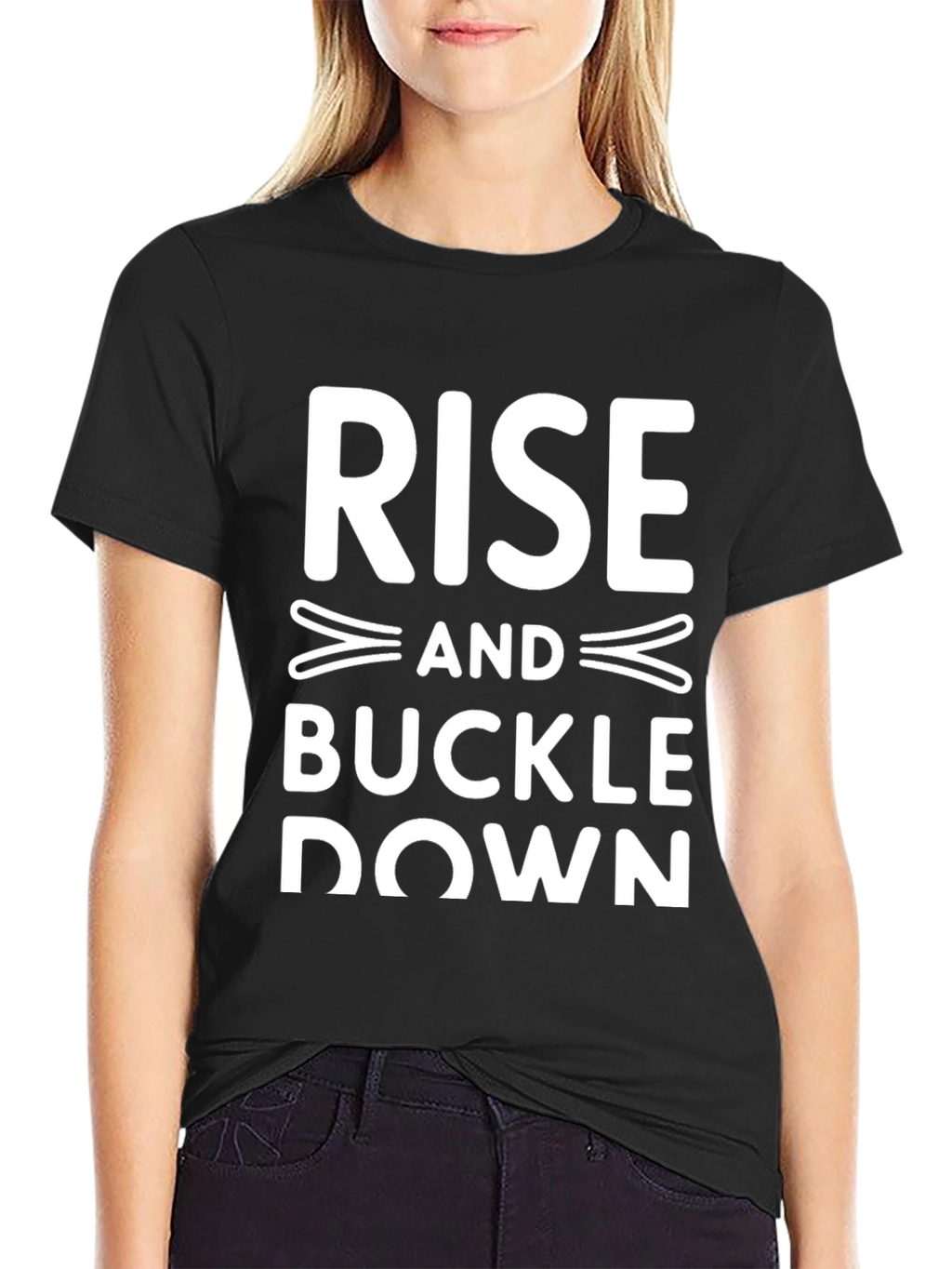 Rise and Buckle Down Graphic Tee - Black