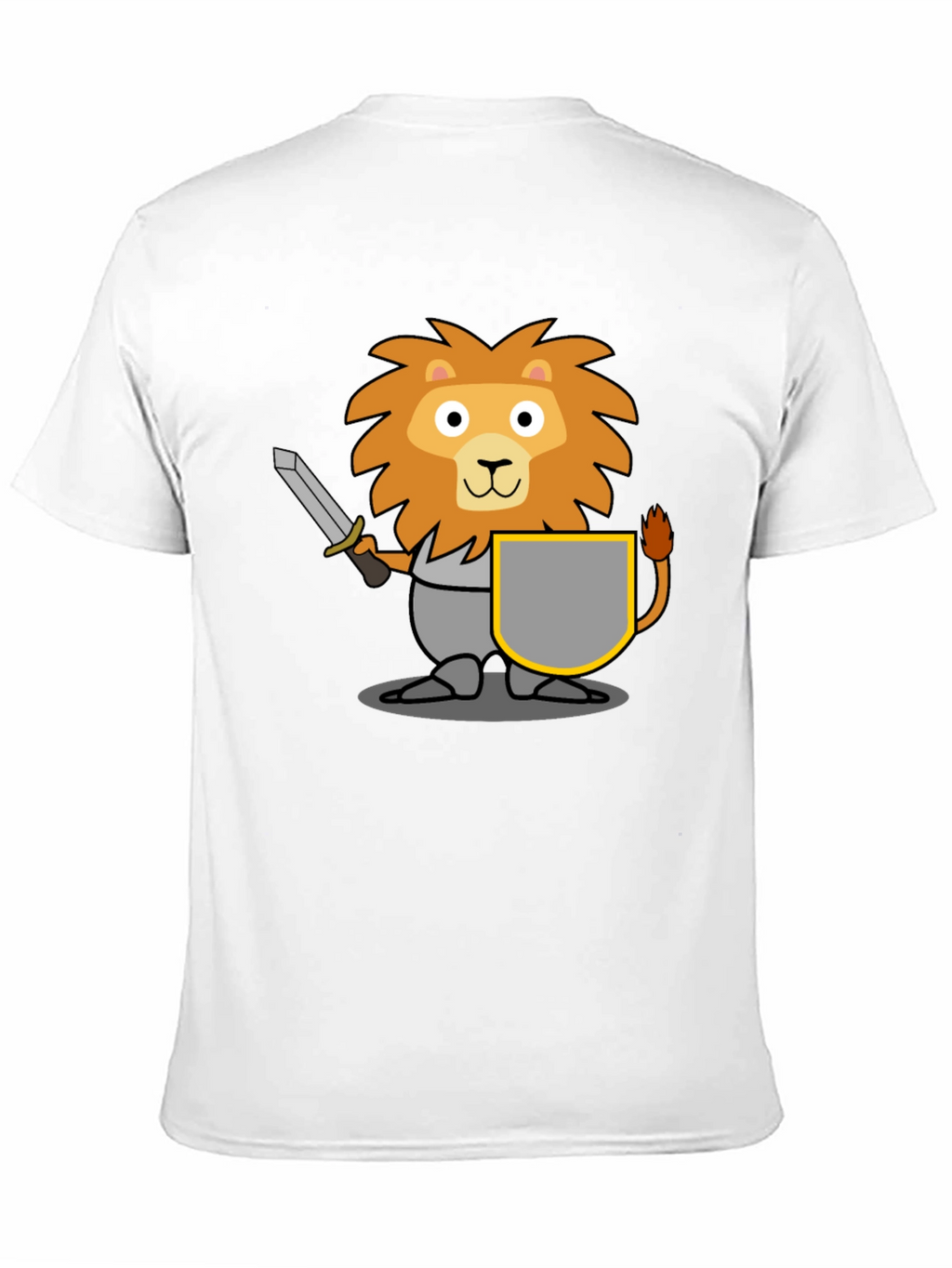 Lion Knight T-Shirt - Cartoon Graphic Tee