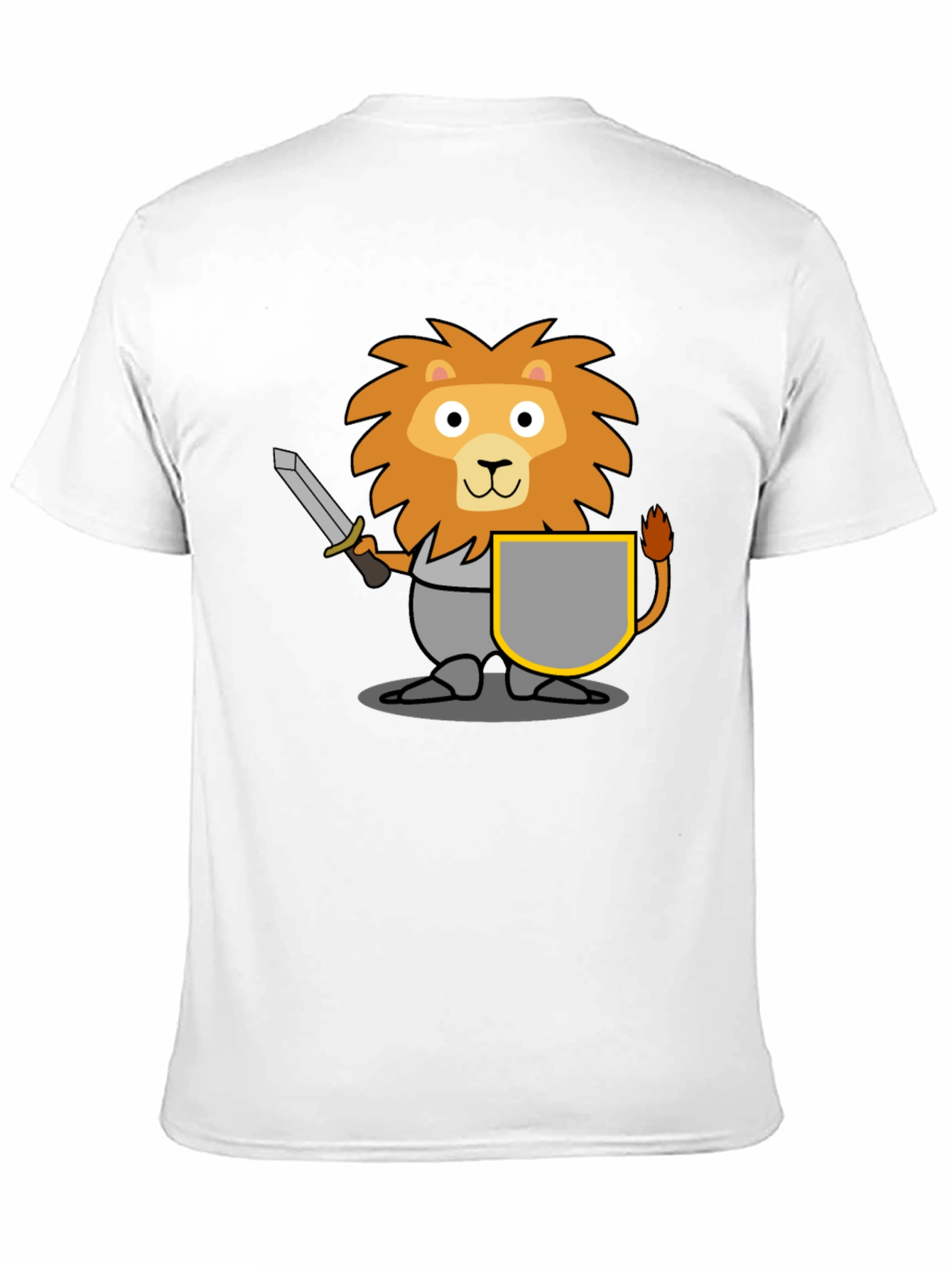 Lion Knight T-Shirt - Cartoon Graphic Tee